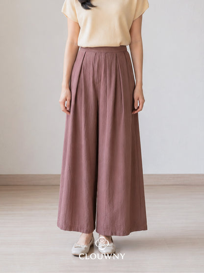 Yuni Cullote Pants - Dark Mauve