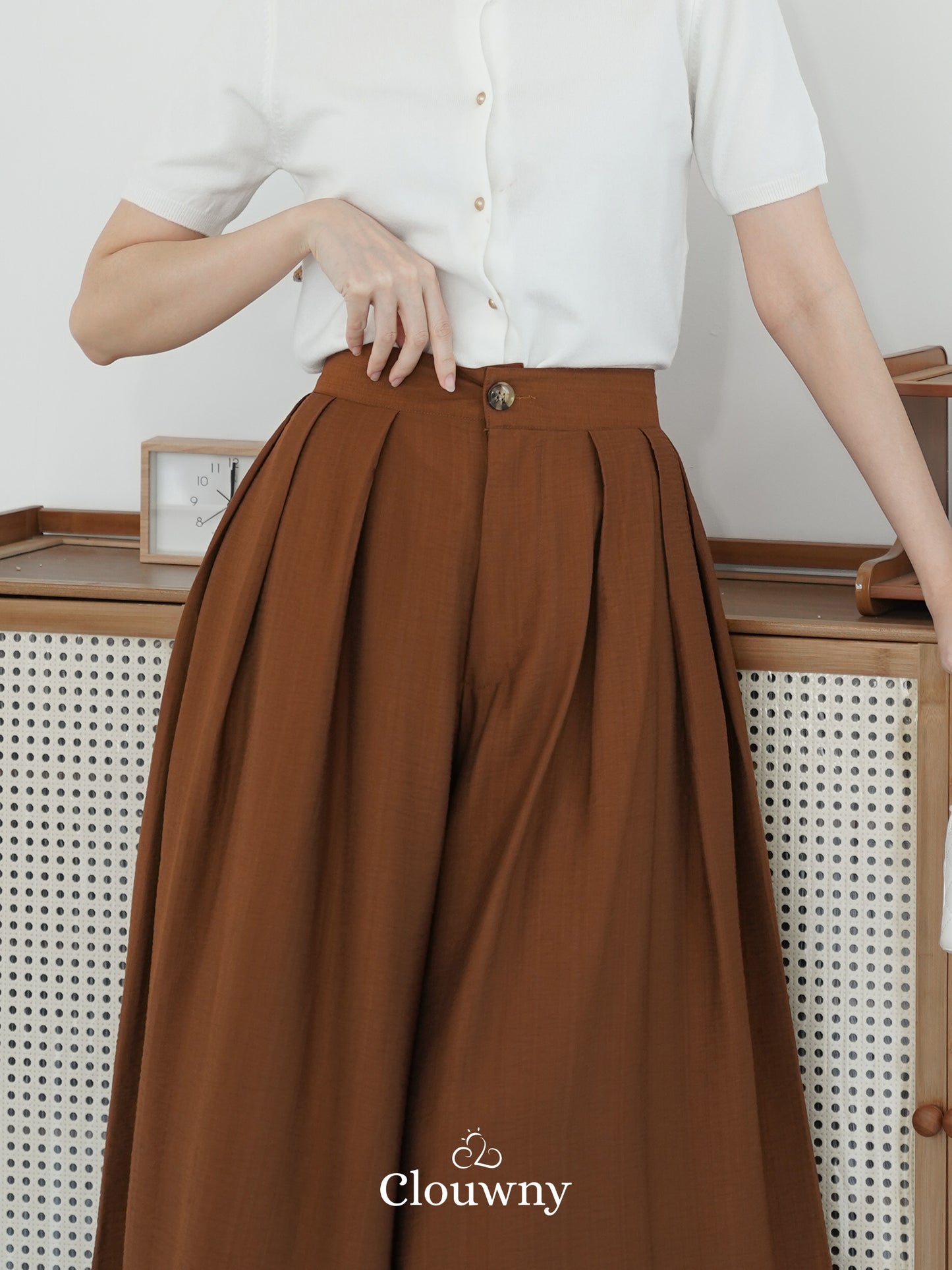 Yuni Cullotes Pants - Walnut