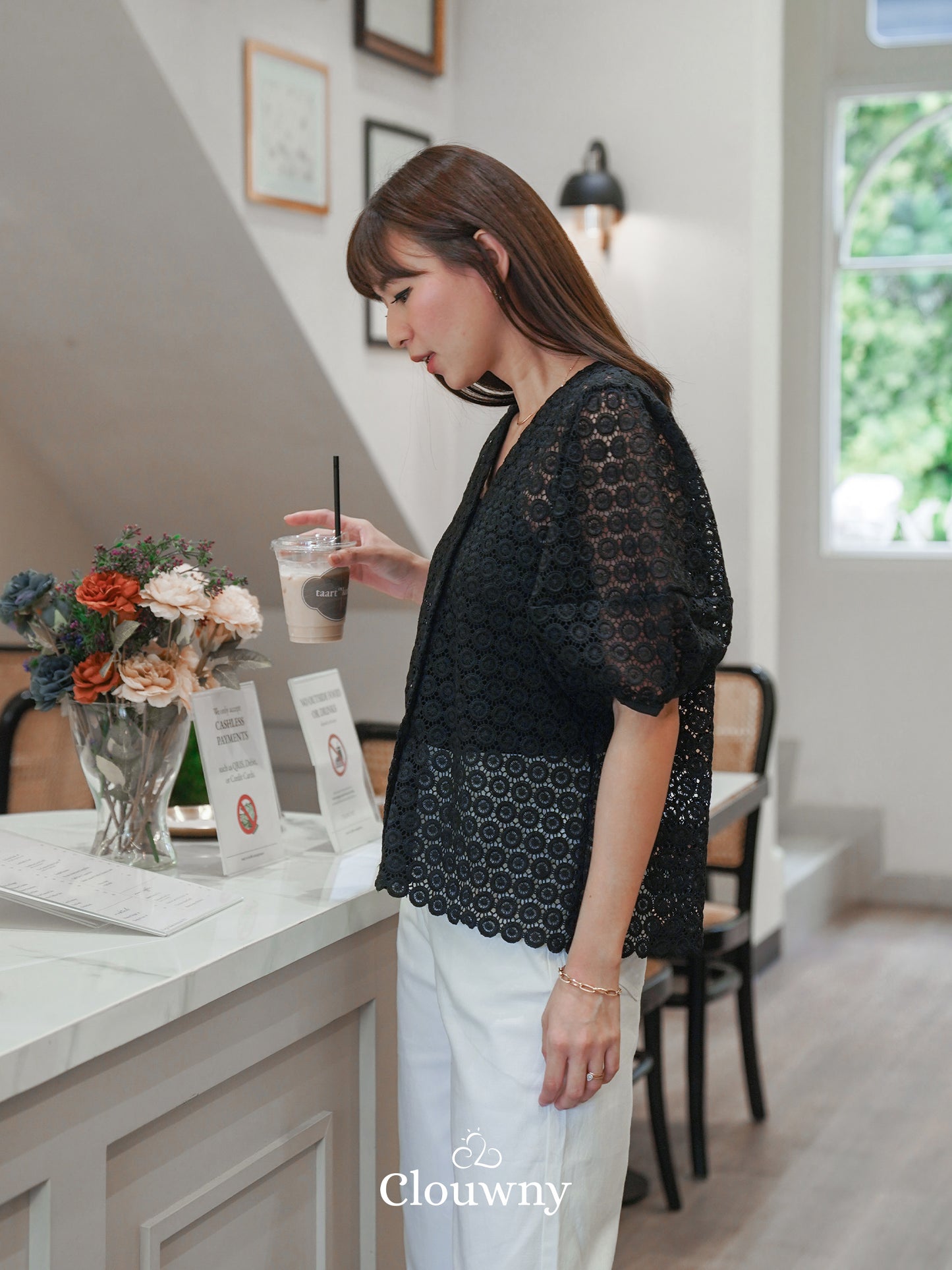 Farla Lace Blouse - Black