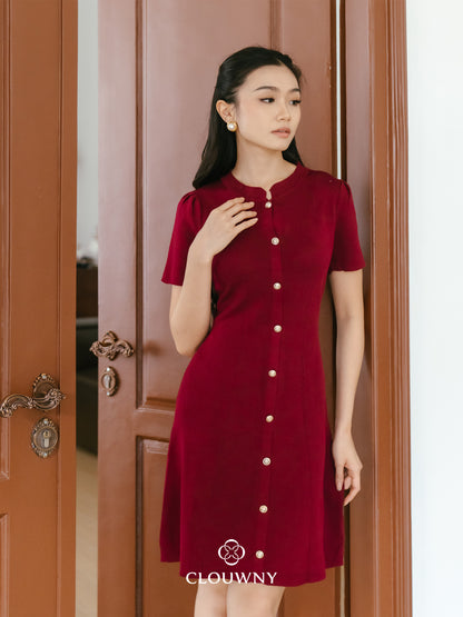 Lily Shanghai Dress - Maroon