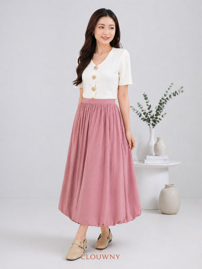 Elowen Ballon Skirt - Pink