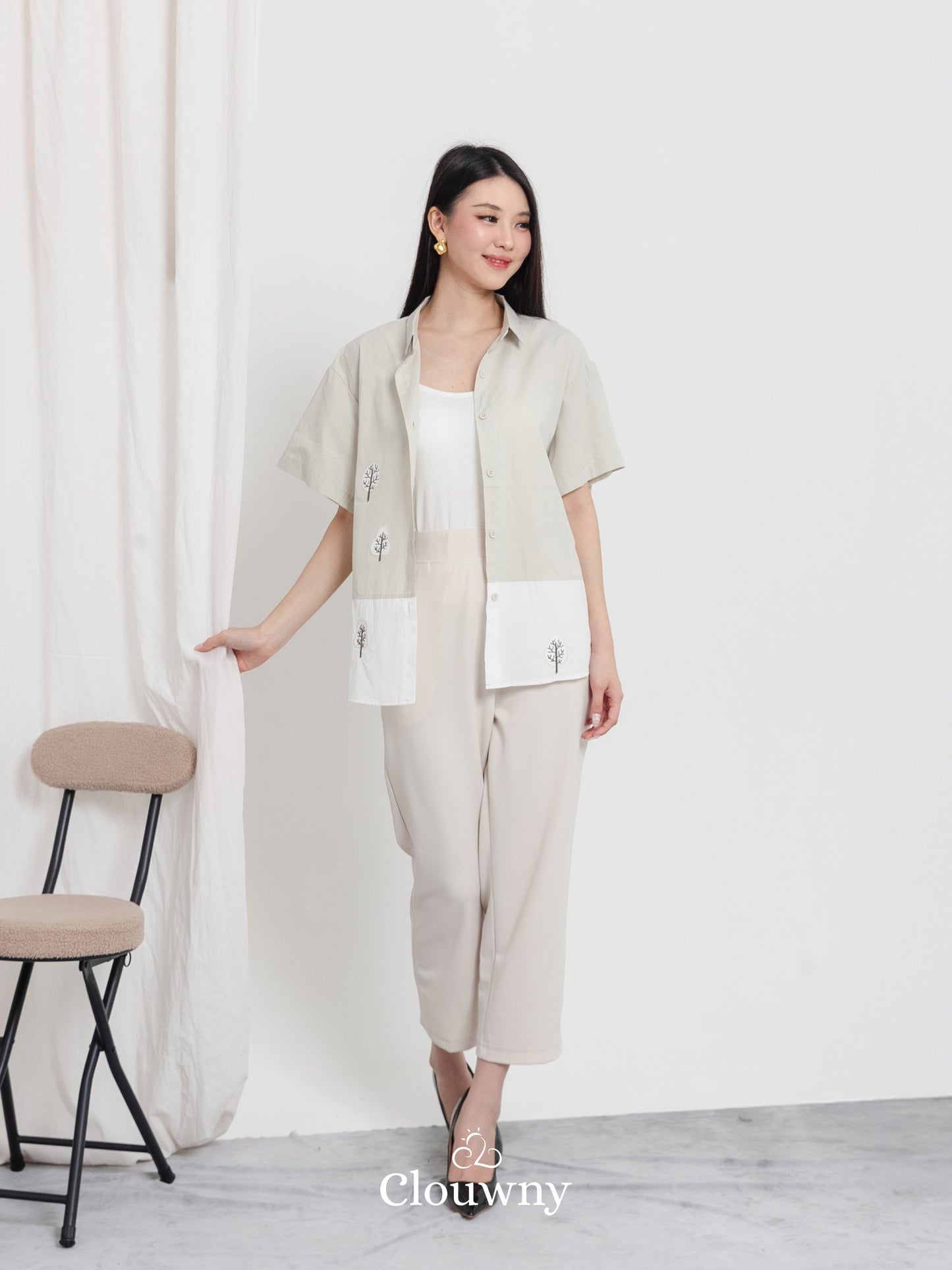 Yolka Cotton Shirt - Mint