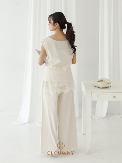 Domia Shoulder Top - Broken White