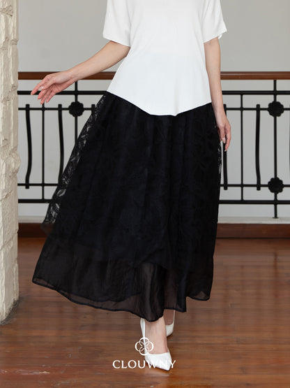 Vera Lace Skirt - Black