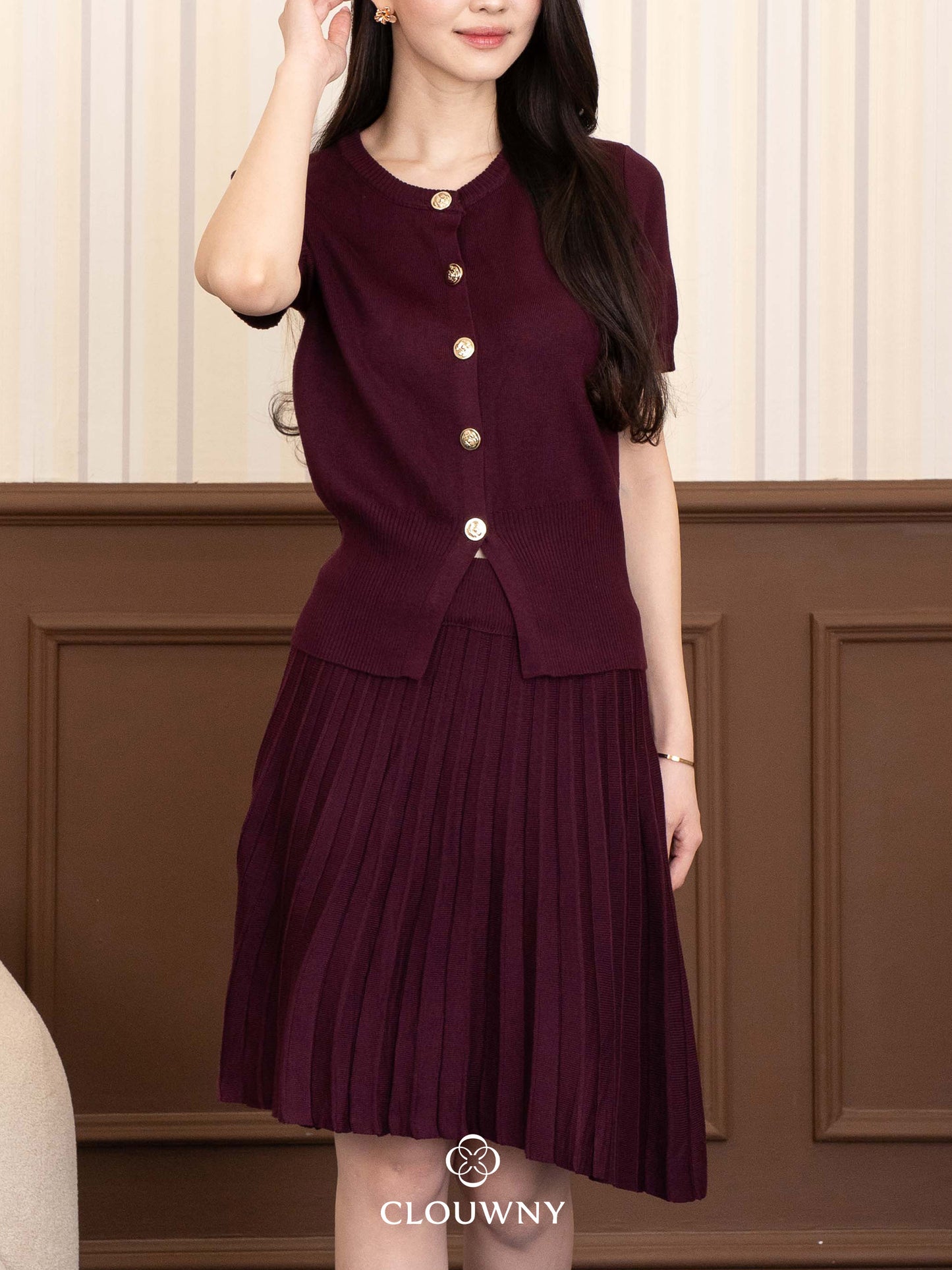 Sofia Button Set - Wine