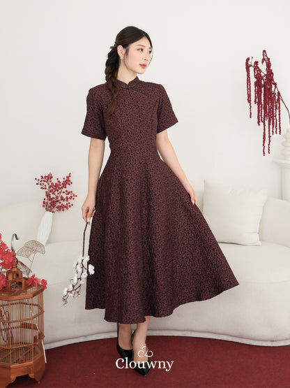 Ichigo Shanghai Dress - Wine