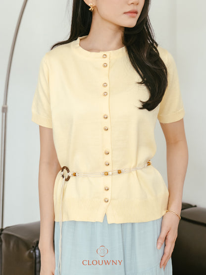Rizel Double Button Top - Yellow