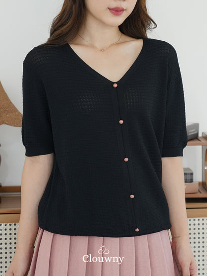 Vianey Knit Top - Black