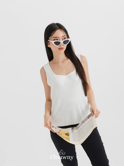 Dovi Knit Tanktop - White