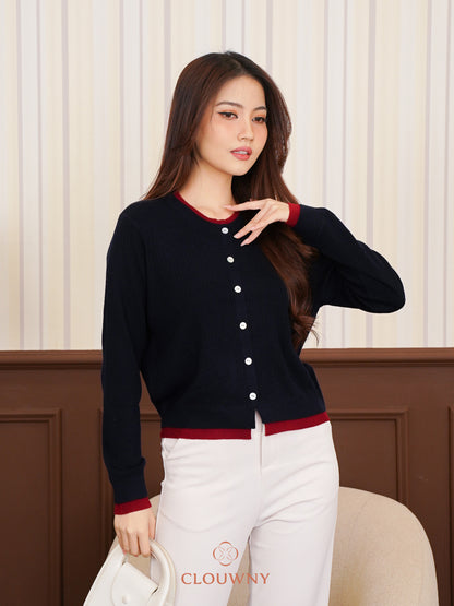Clement Button Cardigan - Navy