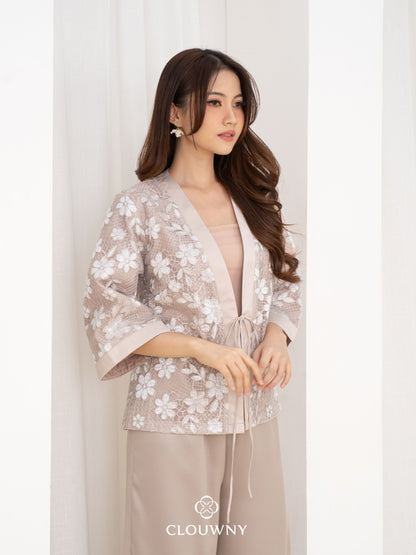 Citra Flower Lace Kimono - Cream