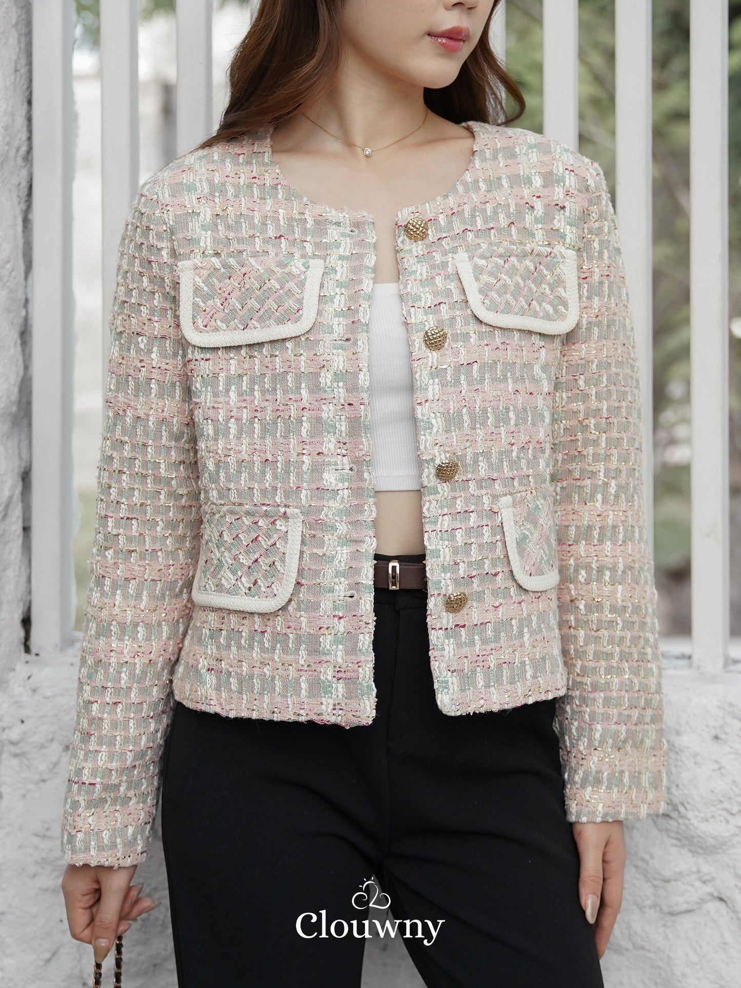 Geya Tweed Blazer - Green