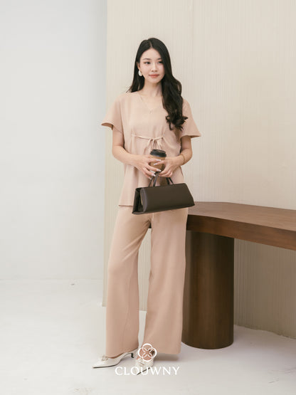 Master Vneck Knit Set - Khaki