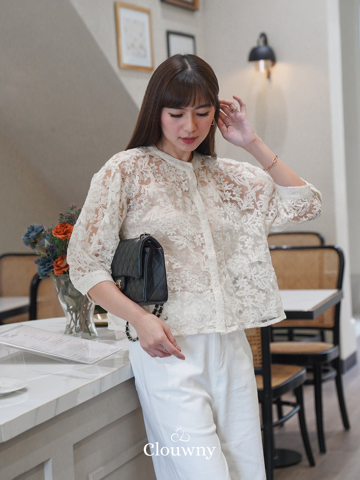 Ganes Lace Blouse - Cream