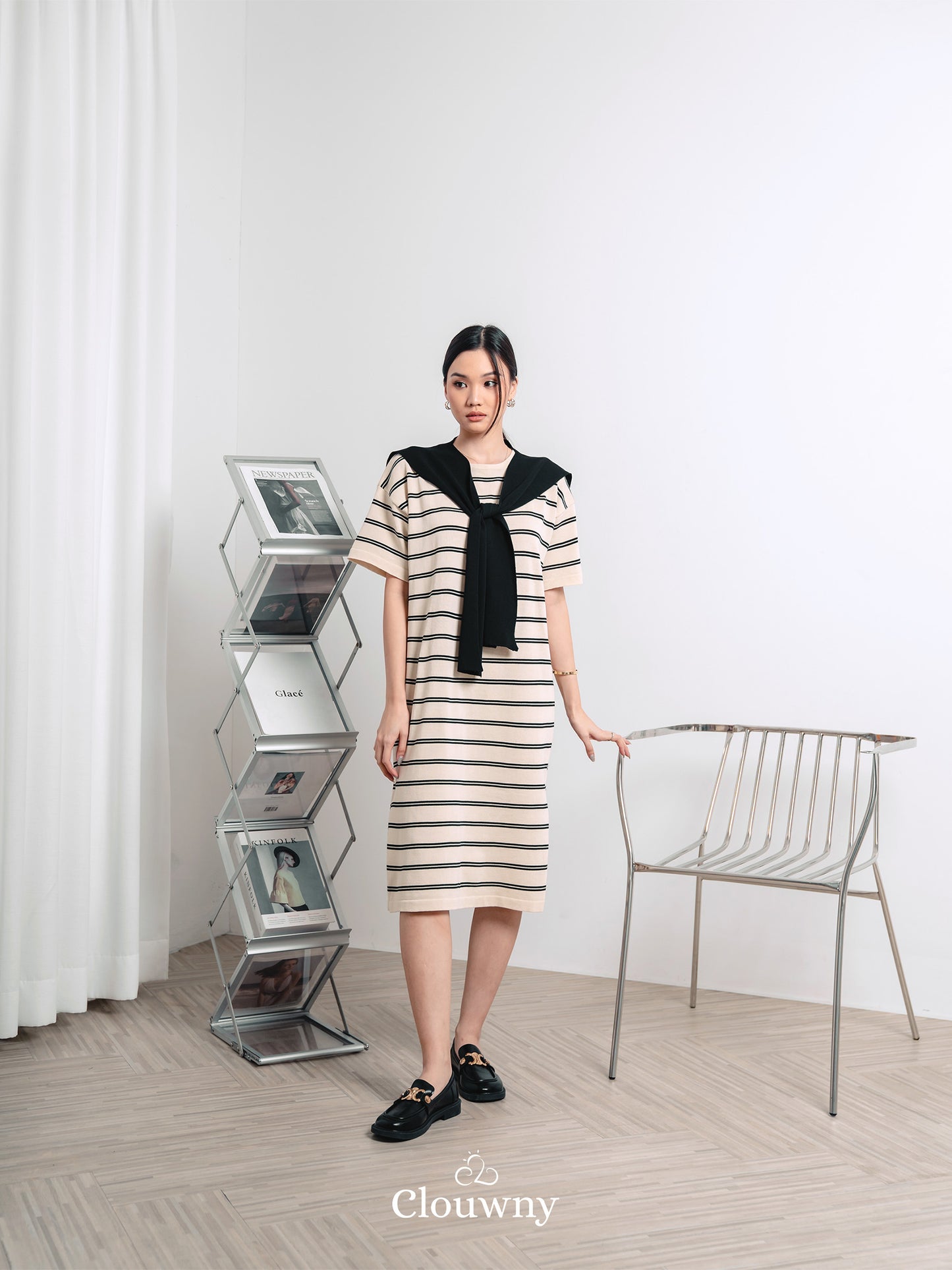 Sara Scarf Dress - Broken White