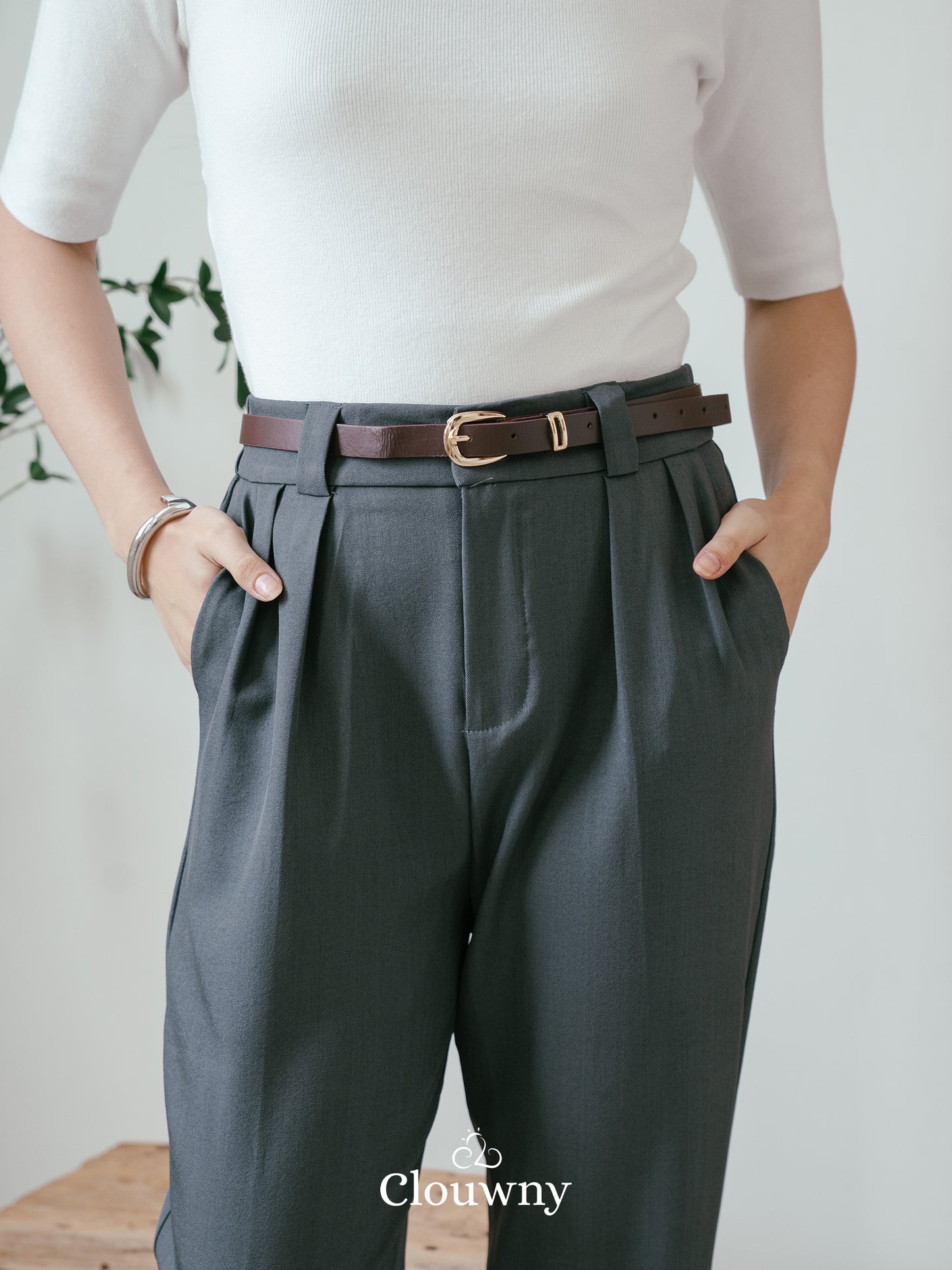 Shoren Office Pants - Grey