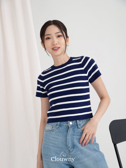 Medley Stripes Top - Navy