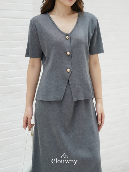 Isabel Knit Set - Grey