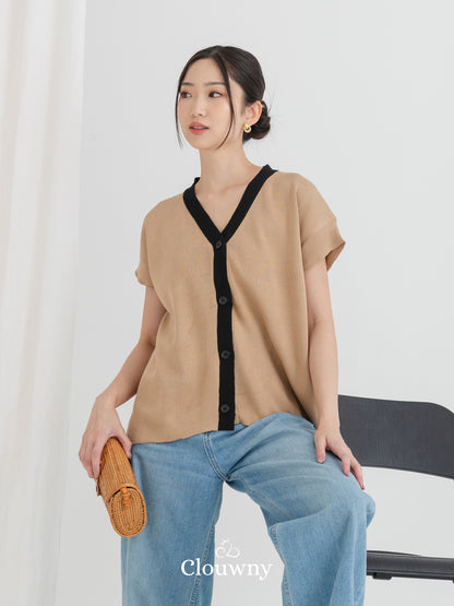 Monica Knit Top - Khaki