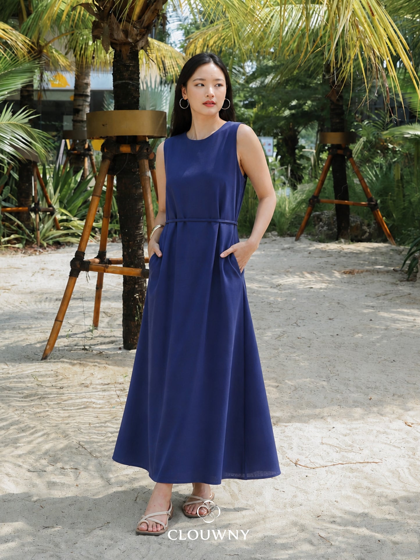 Barla Loose Dress - Navy