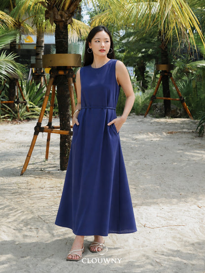 Barla Loose Dress - Navy