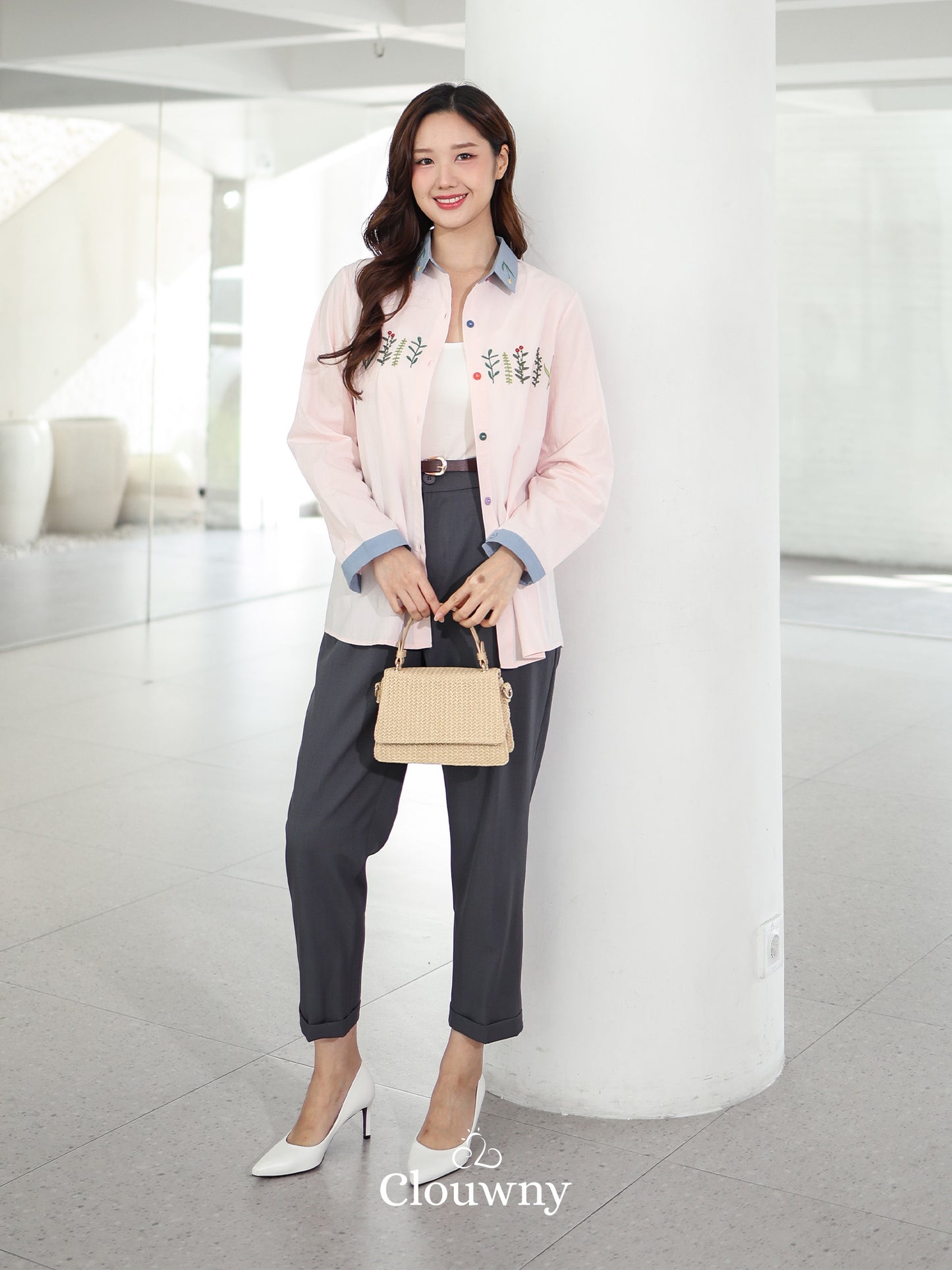 Lavena Button Shirt - Pink
