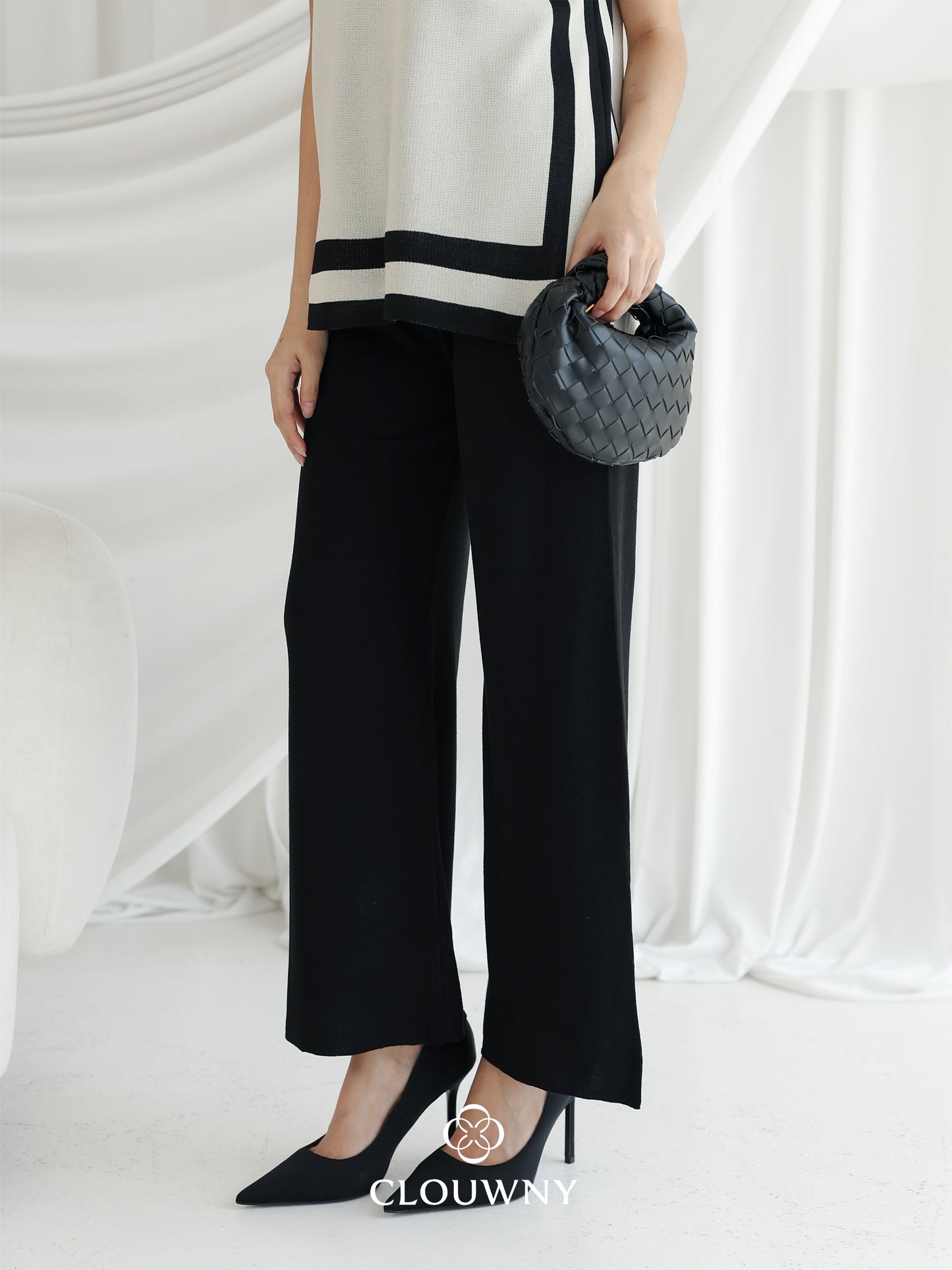 Whitler Knit Set - Black Cream