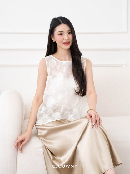 Asoka Embroidery Lace Top - Broken White