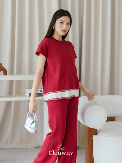 Mile Knit Set - Maroon