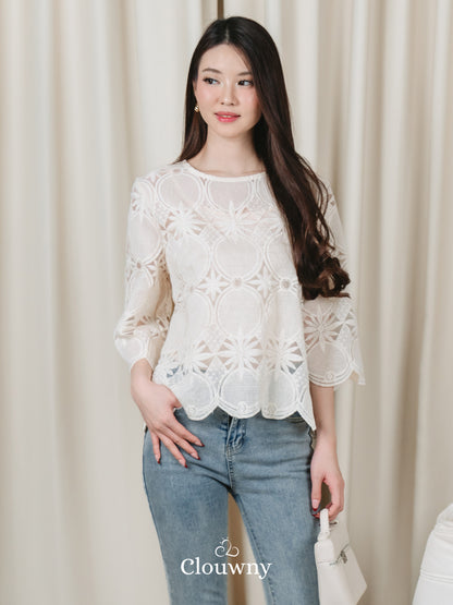 Rosini Lace Blouse - Cream