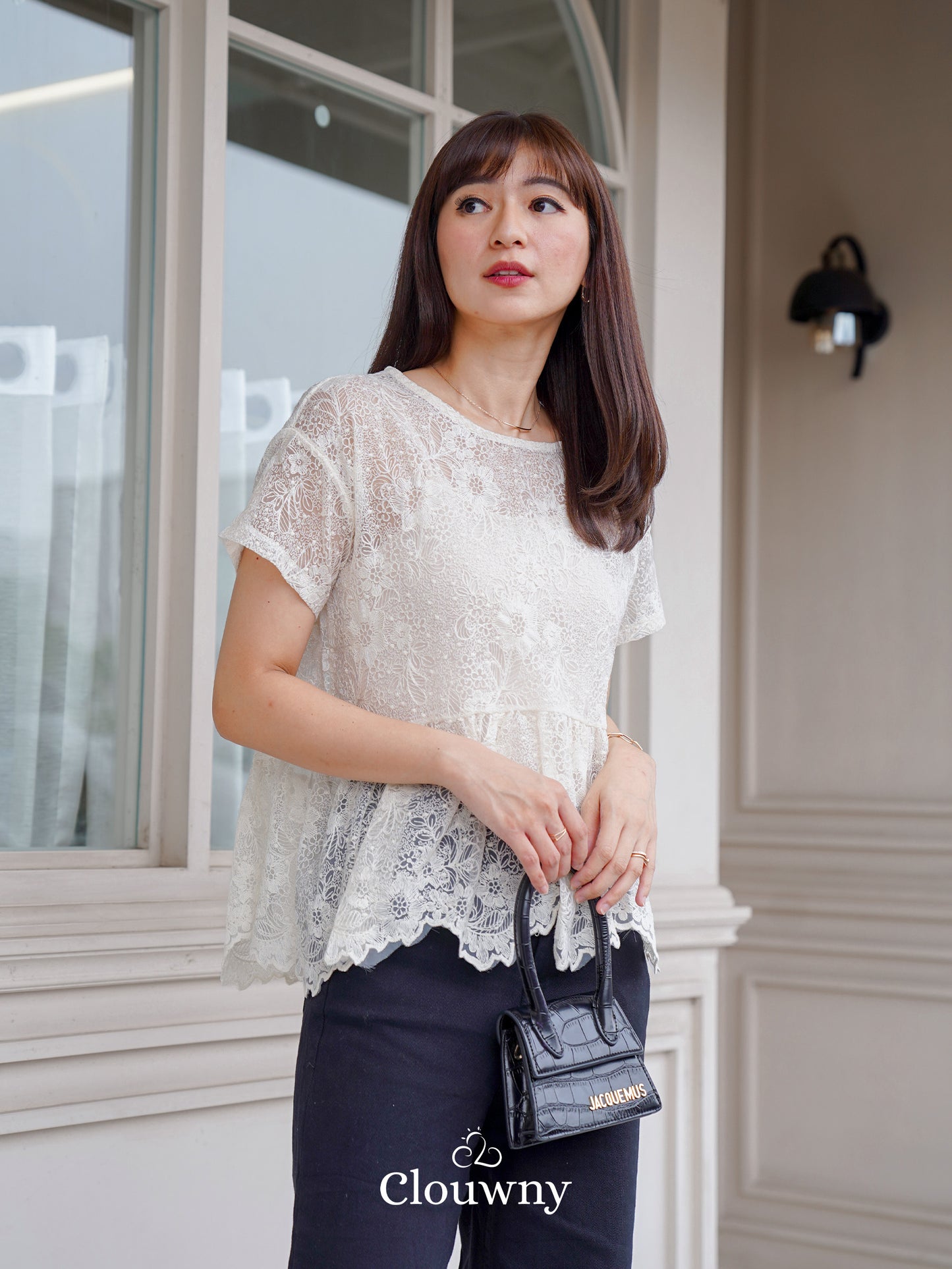 Elsya Lace Blouse - Cream