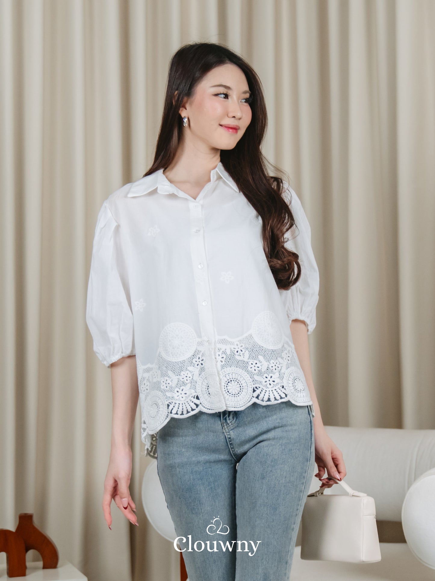 Minar Cotton Shirt - White