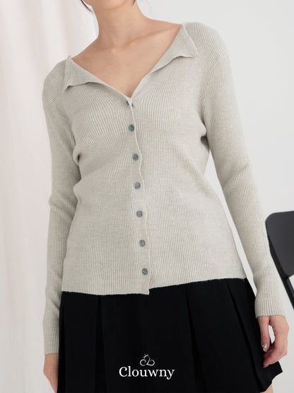 Ritsuki Button Longsleeve - Light Grey