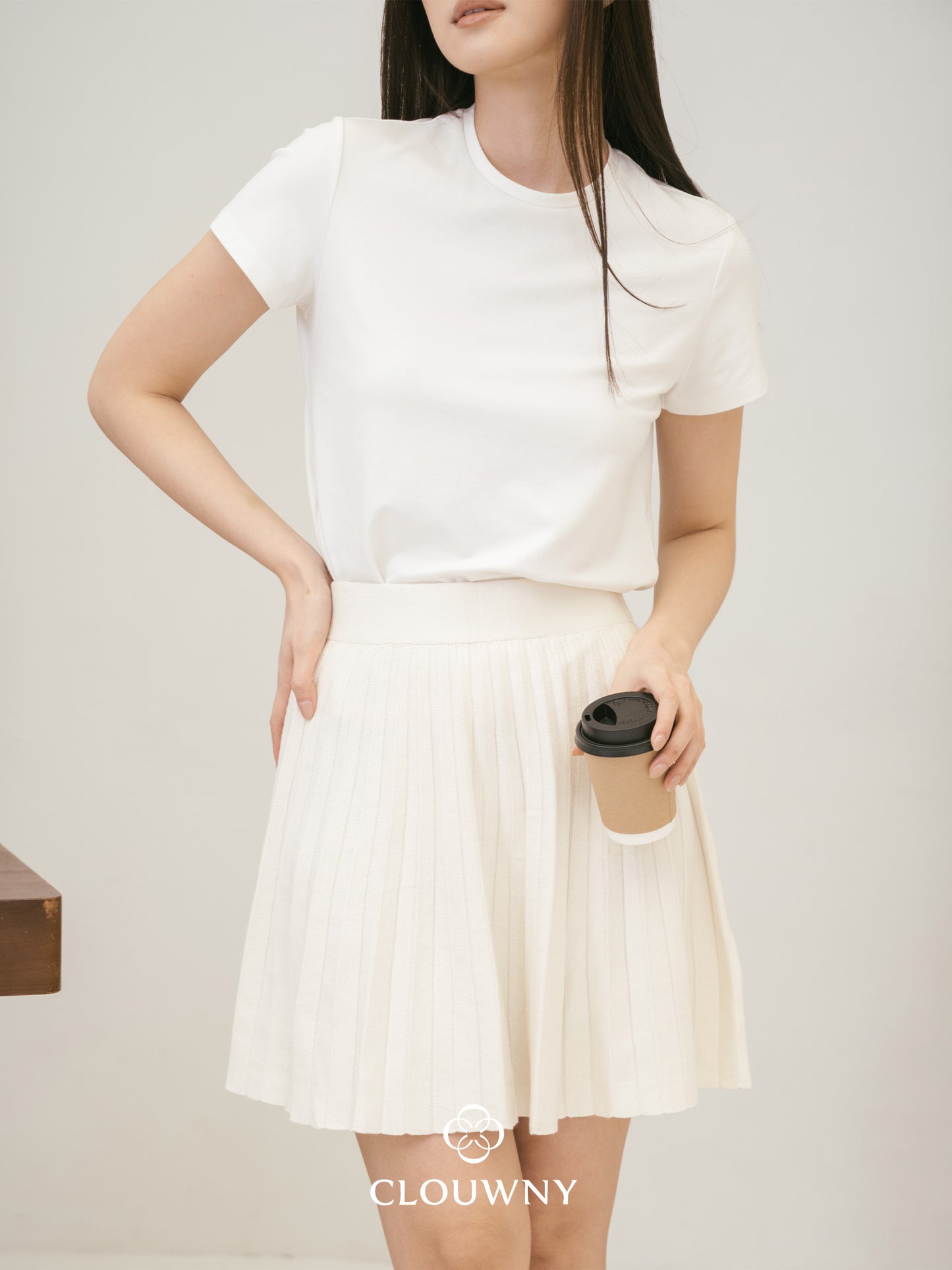 Diva Knit Skirt - Broken White