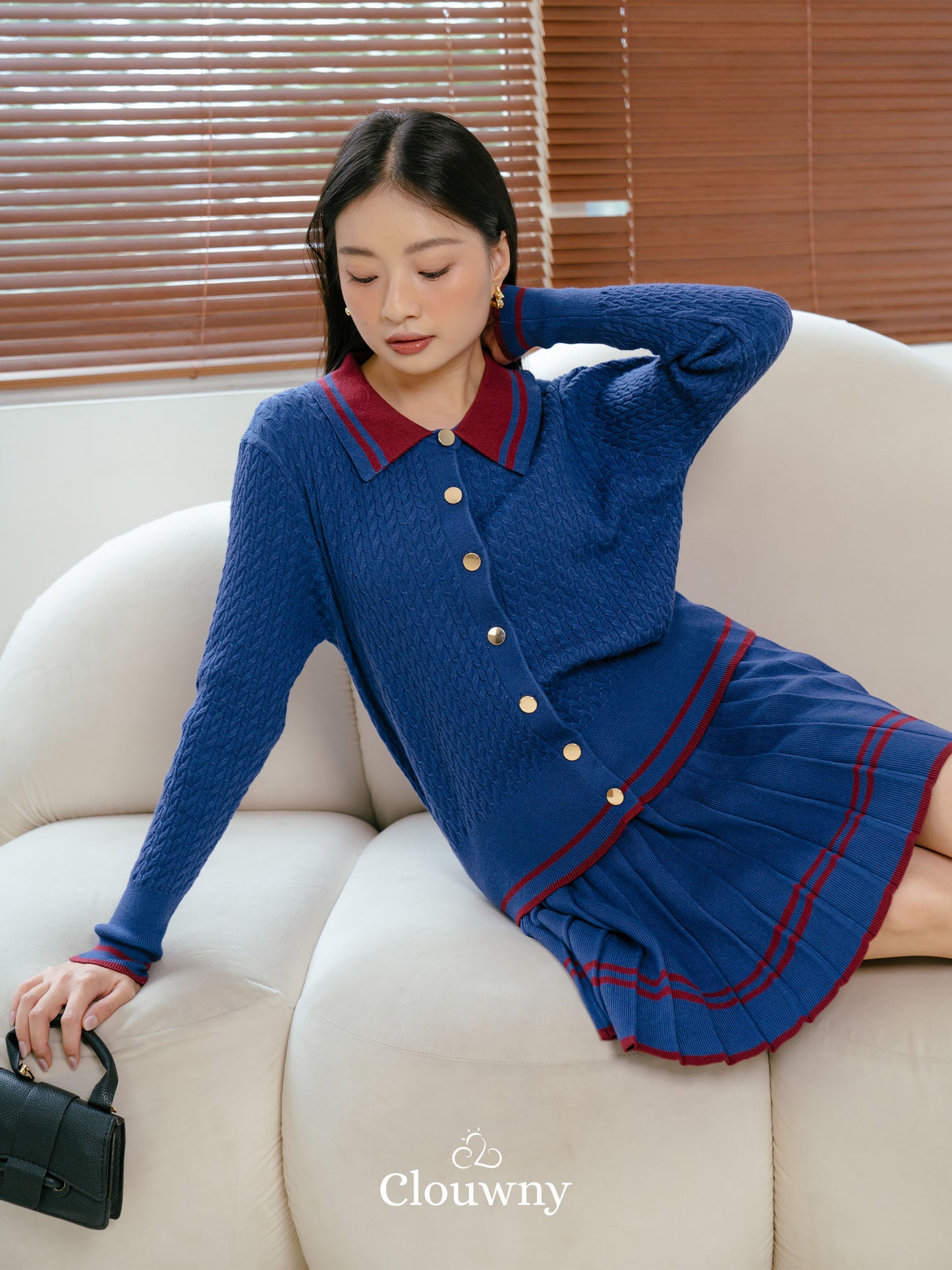 Hyuna Knit Set - Navy