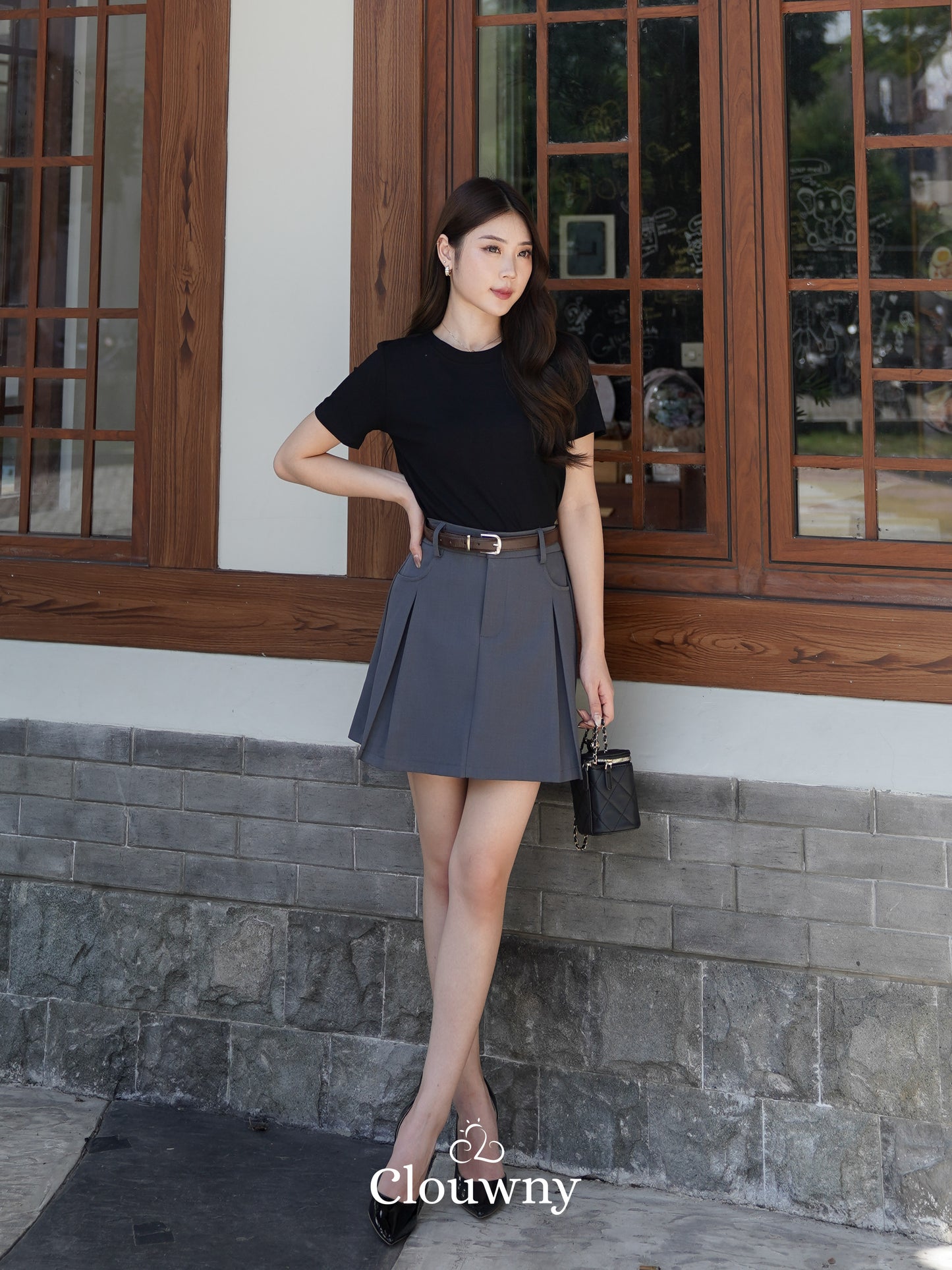Naya Pocket Skort - Dark Grey