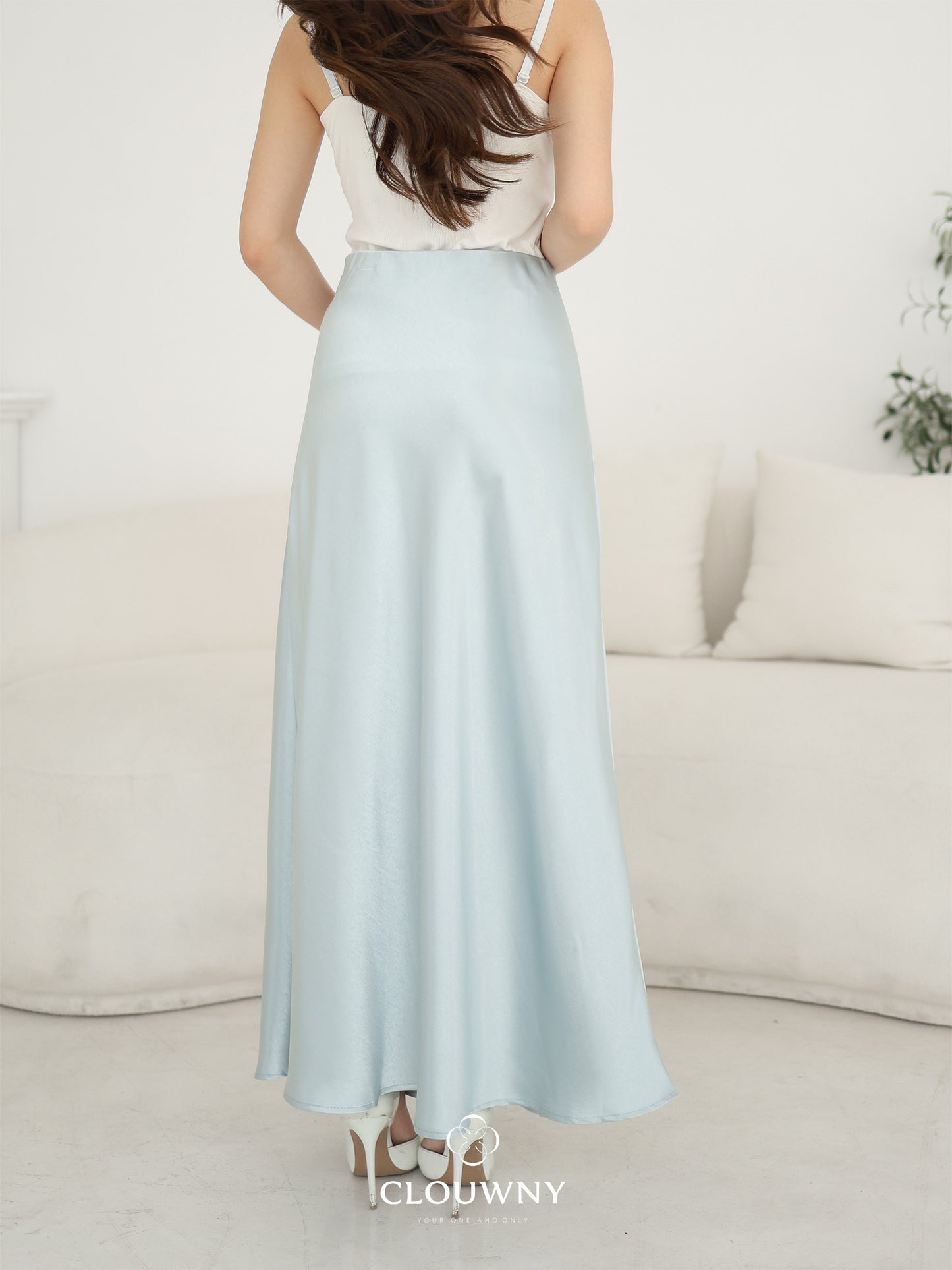 Briela Long Skirt - Ice Blue