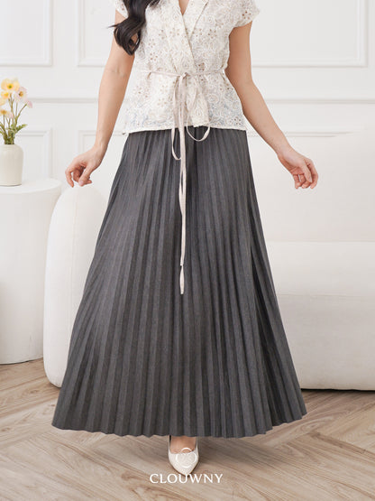Aretha Pleated Skirt - Grey