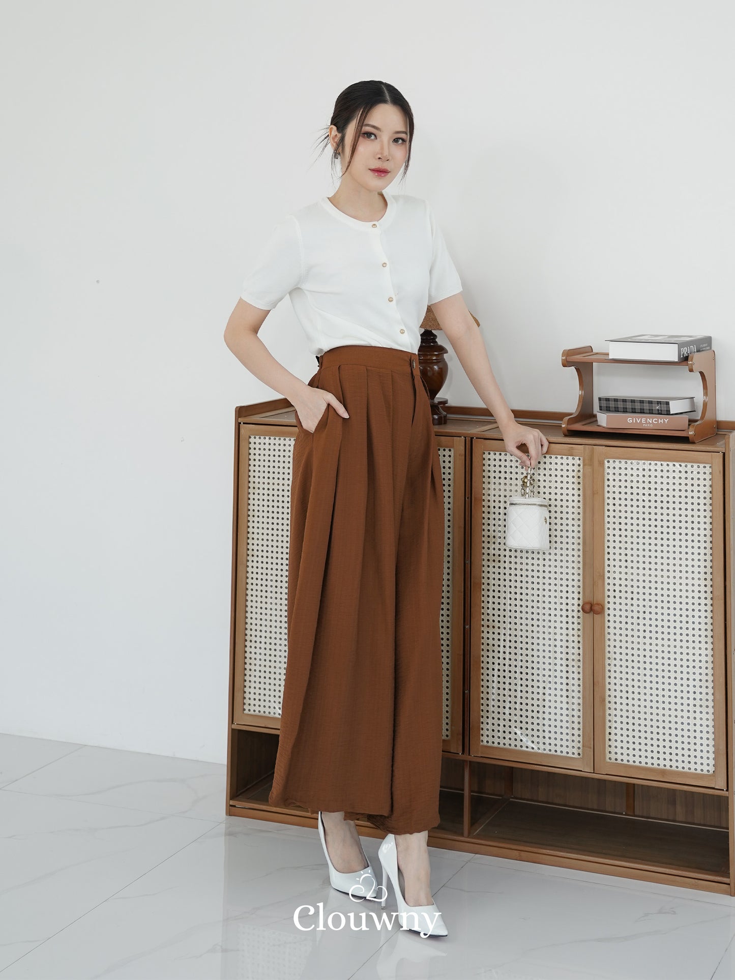 Yuni Cullotes Pants - Walnut