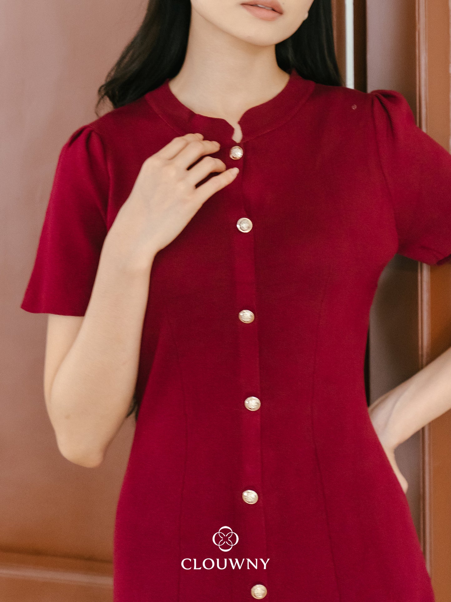 Lily Shanghai Dress - Maroon