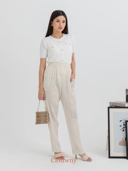 Ollie Pencil Pants - Cream