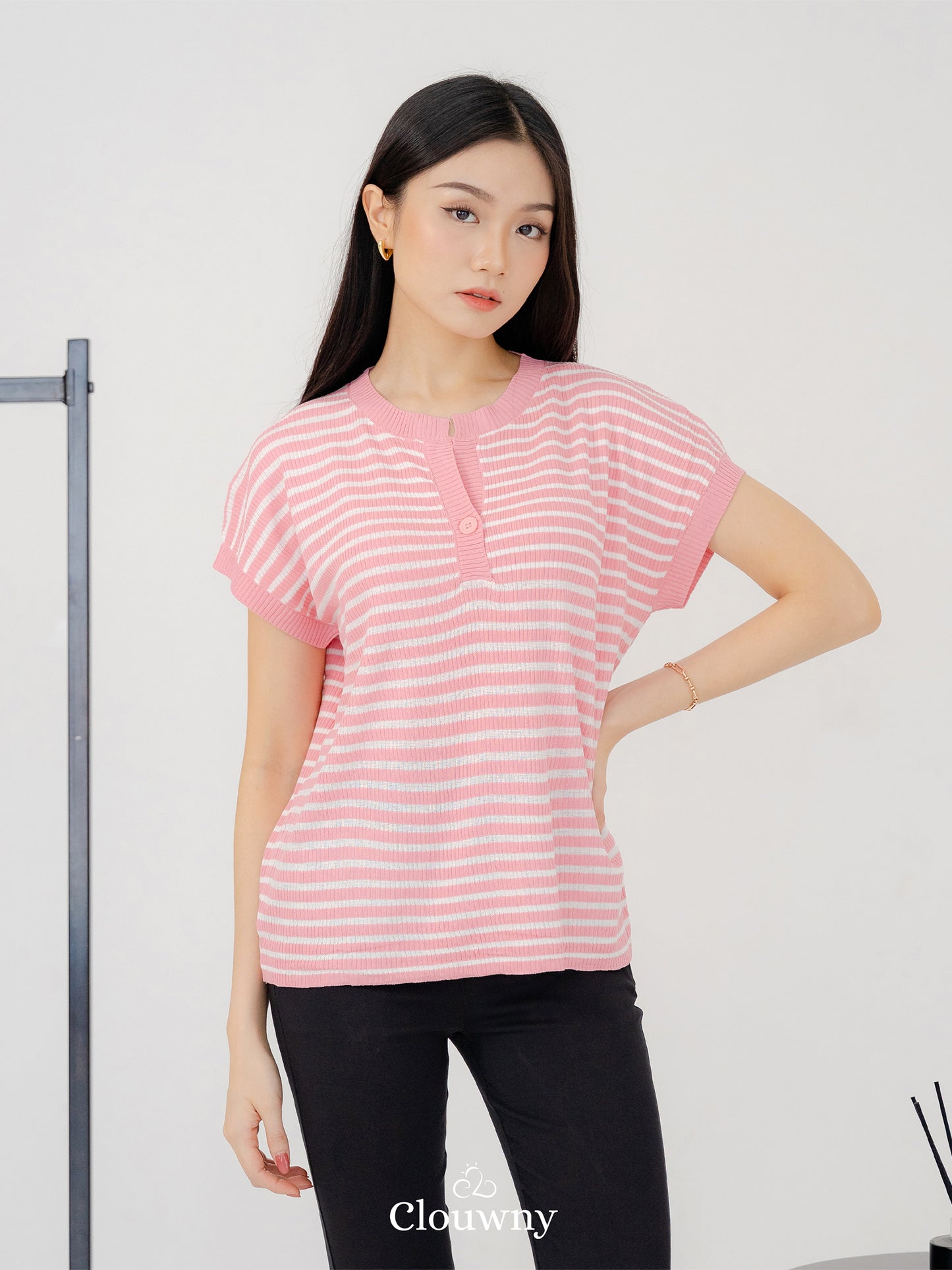 Molly Stripes Top - Pink