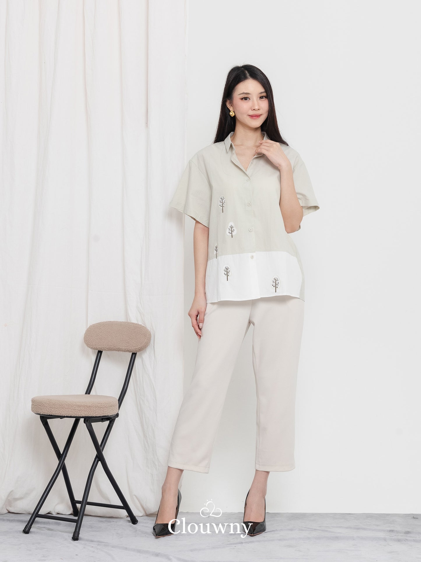 Yolka Cotton Shirt - Mint