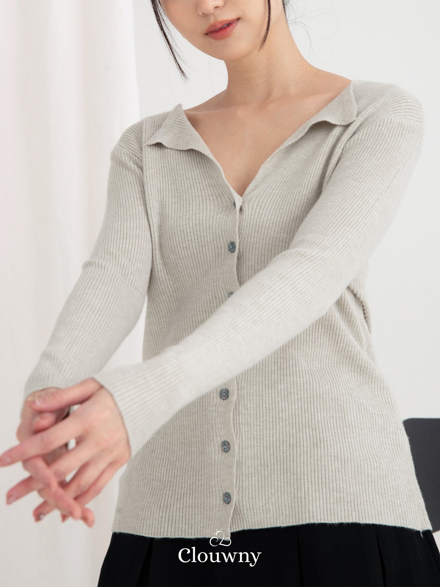 Ritsuki Button Longsleeve - Light Grey