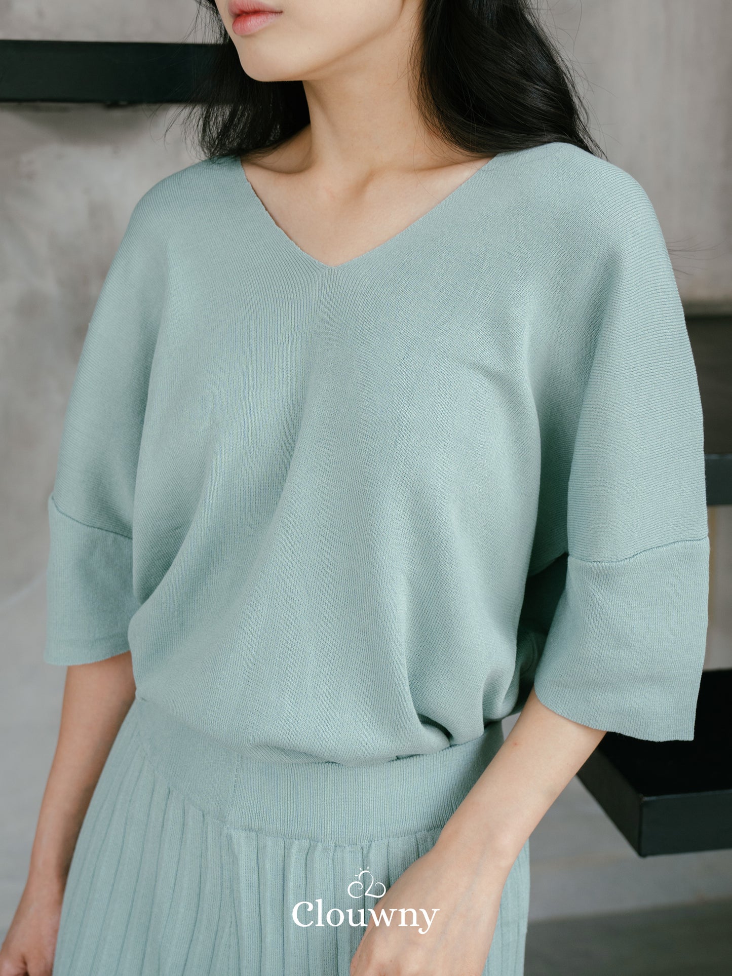 Lyra Vneck Set - Light Blue