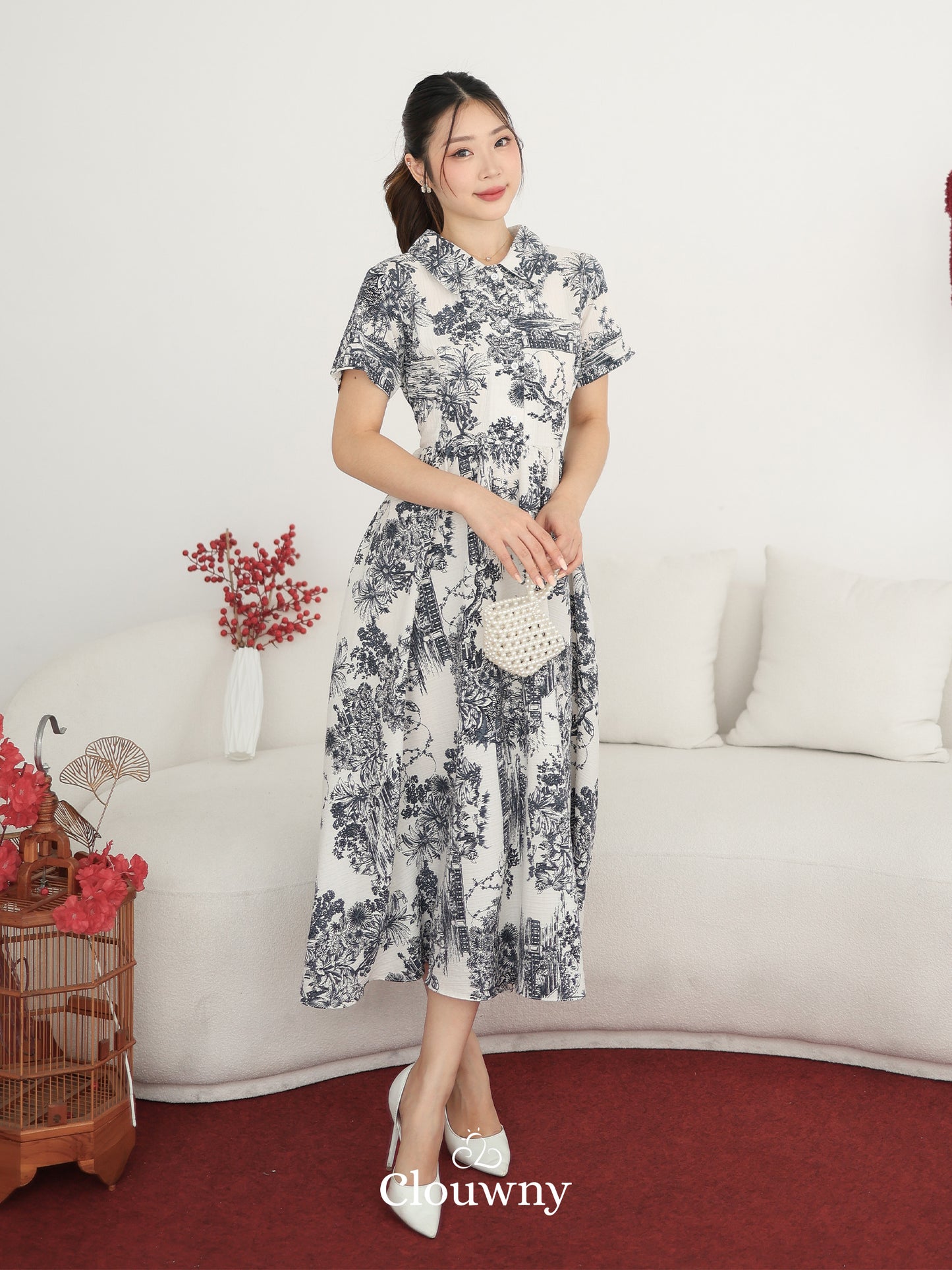 Mondi Button Dress - Black