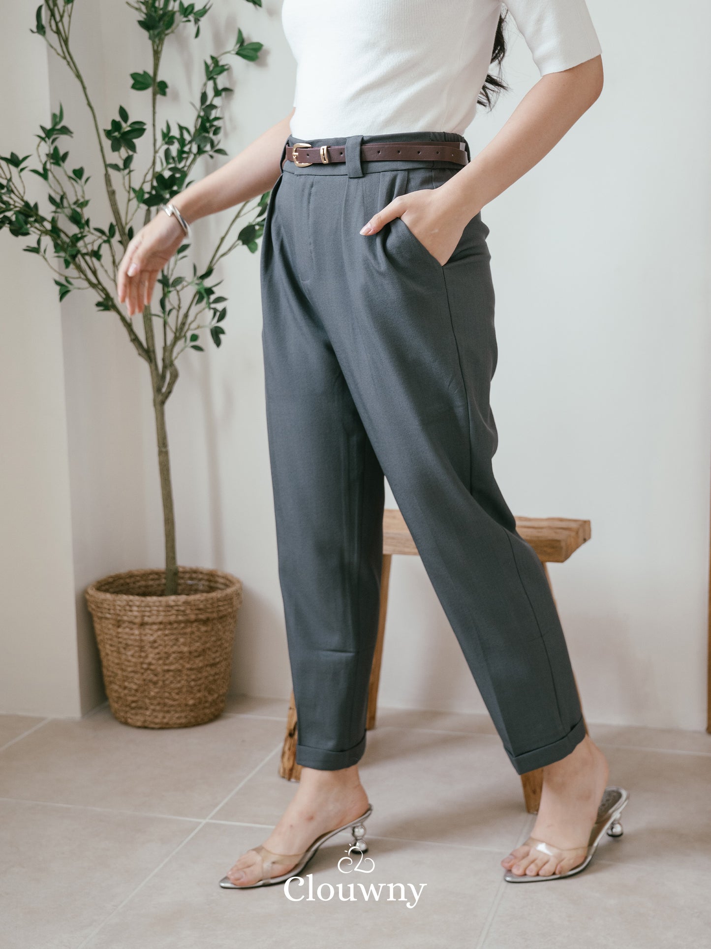 Shoren Office Pants - Grey