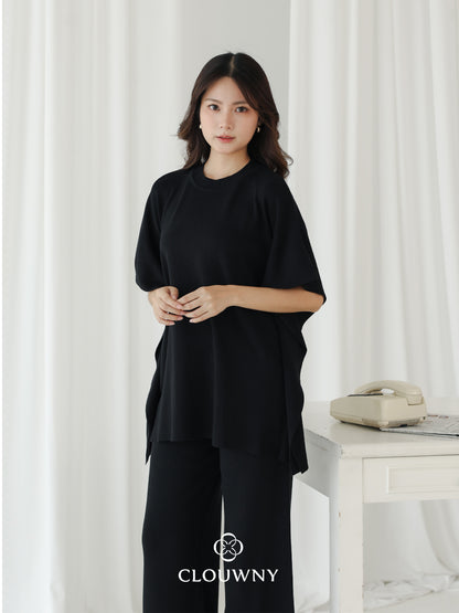 Joel Batwing Knit Set - Black