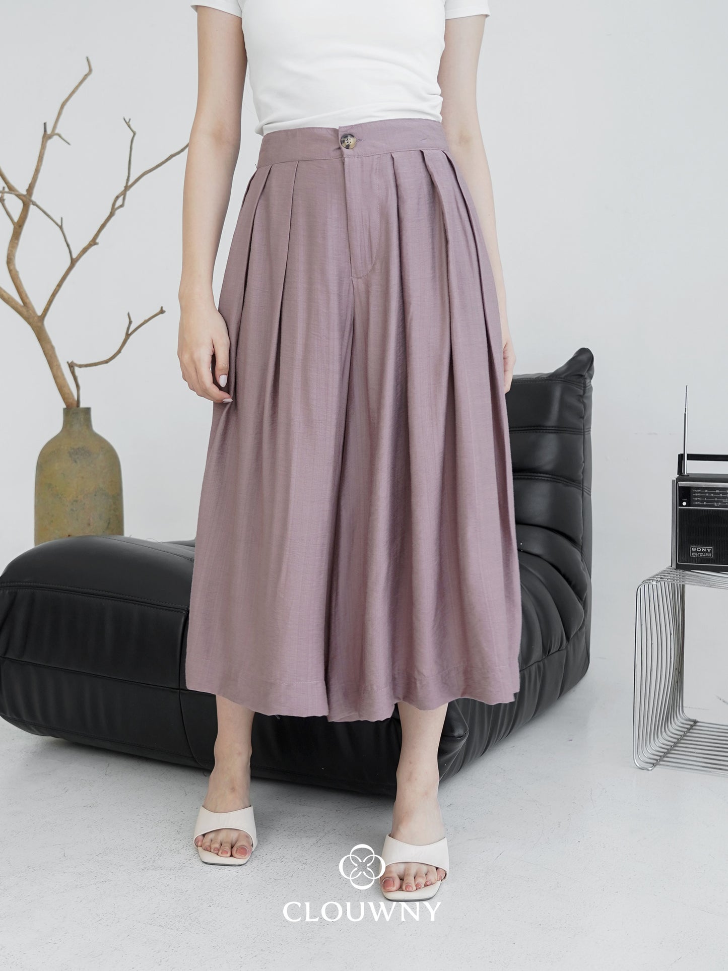 Jenna Cullote Pants - Dark Mauve