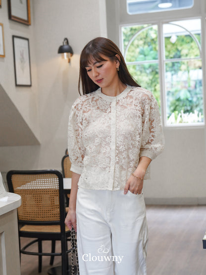 Ganes Lace Blouse - Cream